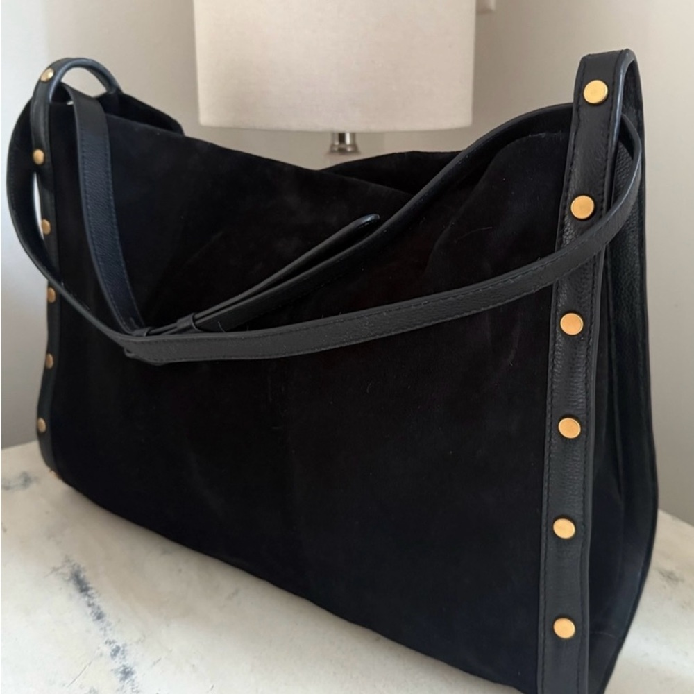 Vince Camuto Black Suede Shoulder Bag